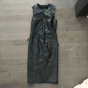 Faux Leather Dress with belt